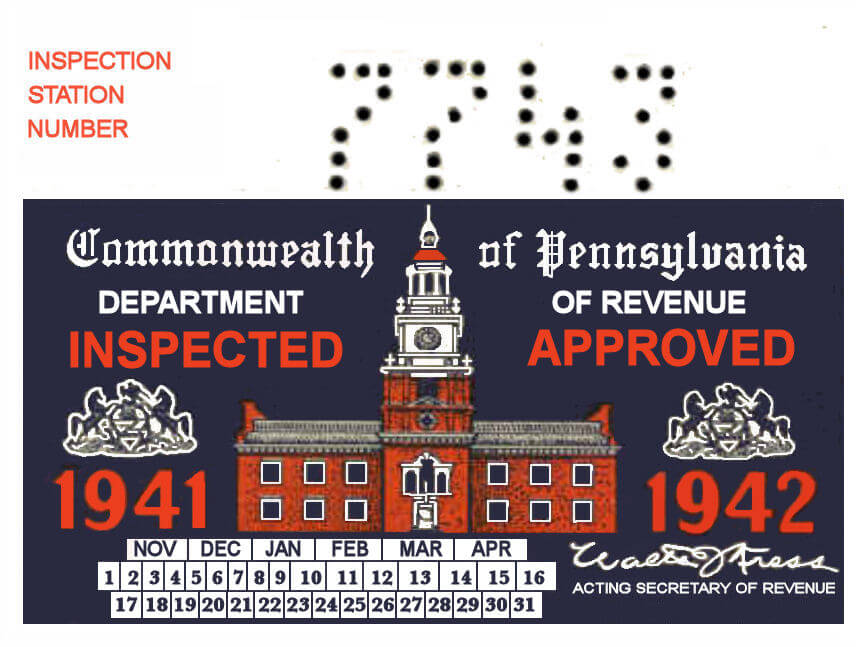 1941-42 Pennsylvania Sticker